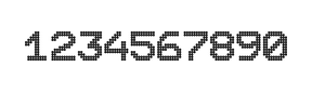 10×12数字点阵字体 ddN1012AA1829