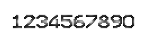 10×12数字点阵字体 ddN1012AA1834