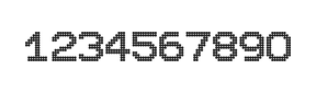10×12数字点阵字体 ddN1012AA1843