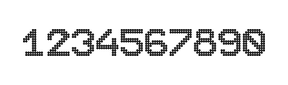 10×12数字点阵字体 ddN1012AA1847