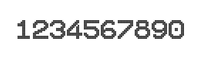 10×12数字点阵字体 ddN1012AA1856