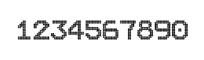 10×12数字点阵字体 ddN1012AA1859
