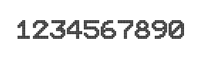 10×12数字点阵字体 ddN1012AA1861