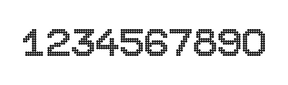 10×12数字点阵字体 ddN1012AA1862