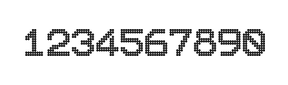 10×12数字点阵字体 ddN1012AA1863