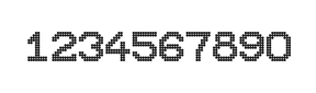 10×12数字点阵字体 ddN1012AA1866