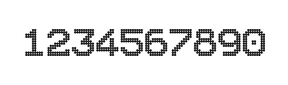 10×12数字点阵字体 ddN1012AA1867
