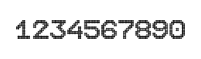 10×12数字点阵字体 ddN1012AA1869