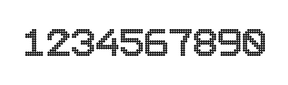 10×12数字点阵字体 ddN1012AA1875