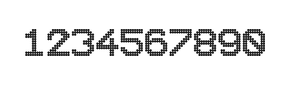 10×12数字点阵字体 ddN1012AA1877