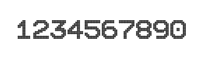 10×12数字点阵字体 ddN1012AA1881
