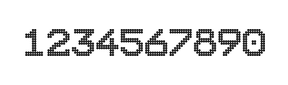 10×12数字点阵字体 ddN1012AA1891