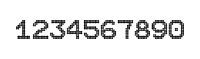 10×12数字点阵字体 ddN1012AA1892