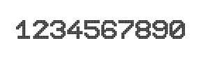10×12数字点阵字体 ddN1012AA1903