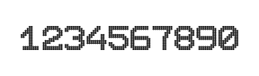 10×12数字点阵字体 ddN1012AA1907