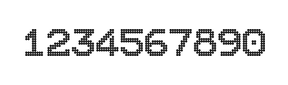 10×12数字点阵字体 ddN1012AA1909