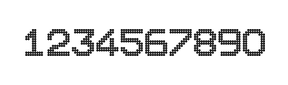 10×12数字点阵字体 ddN1012AA1910