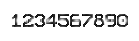 10×12数字点阵字体 ddN1012AA1915