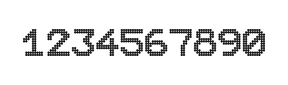 10×12数字点阵字体 ddN1012AA1918