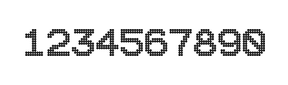 10×12数字点阵字体 ddN1012AA1925
