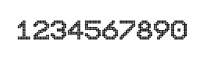 10×12数字点阵字体 ddN1012AA1930