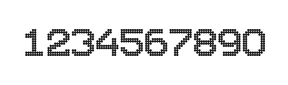 10×12数字点阵字体 ddN1012AA1933