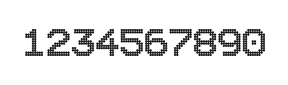10×12数字点阵字体 ddN1012AA1938