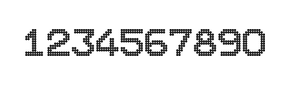 10×12数字点阵字体 ddN1012AA1942