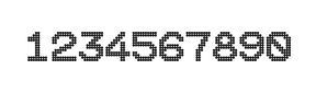 10×12数字点阵字体 ddN1012AA1950
