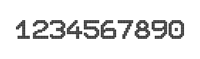 10×12数字点阵字体 ddN1012AA1954