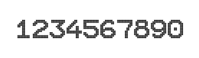 10×12数字点阵字体 ddN1012AA1961