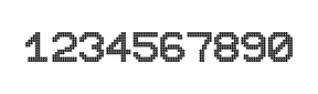 10×12数字点阵字体 ddN1012AA1974