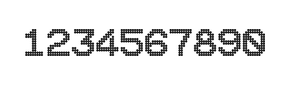 10×12数字点阵字体 ddN1012AA1977