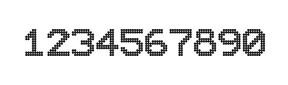 10×12数字点阵字体 ddN1012AA1981