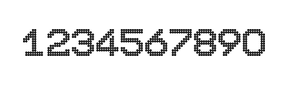 10×12数字点阵字体 ddN1012AA1983