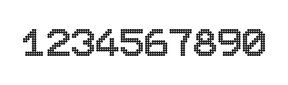 10×12数字点阵字体 ddN1012AA1986
