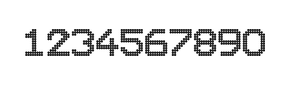 10×12数字点阵字体 ddN1012AA1988