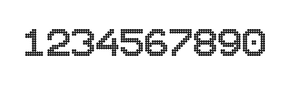 10×12数字点阵字体 ddN1012AA1996