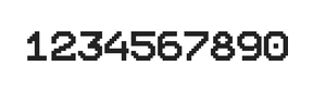 10×12数字点阵字体 ddN1012AB0003