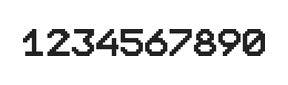 10×12数字点阵字体 ddN1012AB0008