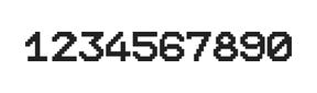 10×12数字点阵字体 ddN1012AB0017