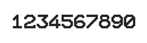 10×12数字点阵字体 ddN1012AB0021