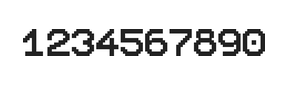 10×12数字点阵字体 ddN1012AB0031