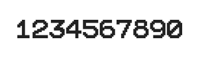 10×12数字点阵字体 ddN1012AB0036