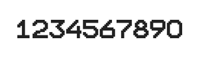 10×12数字点阵字体 ddN1012AB0040