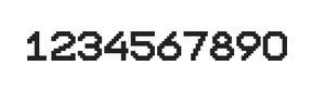 10×12数字点阵字体 ddN1012AB0042