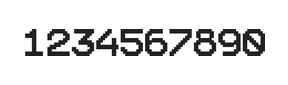 10×12数字点阵字体 ddN1012AB0048