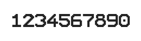 10×12数字点阵字体 ddN1012AB0052