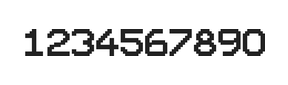 10×12数字点阵字体 ddN1012AB0057
