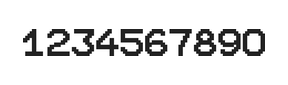 10×12数字点阵字体 ddN1012AB0065